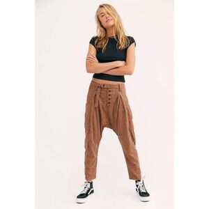 Free‎ People Desert Days Harem Utility Pants Snakeskin Drop Crotch Womens Size 6